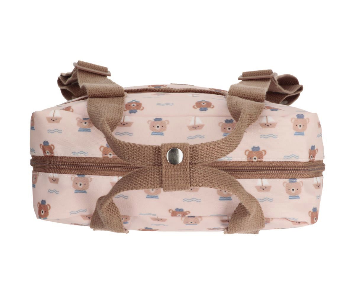 Vaikiška kuprinė su meškiukais, rudo/kreminio atspalvio