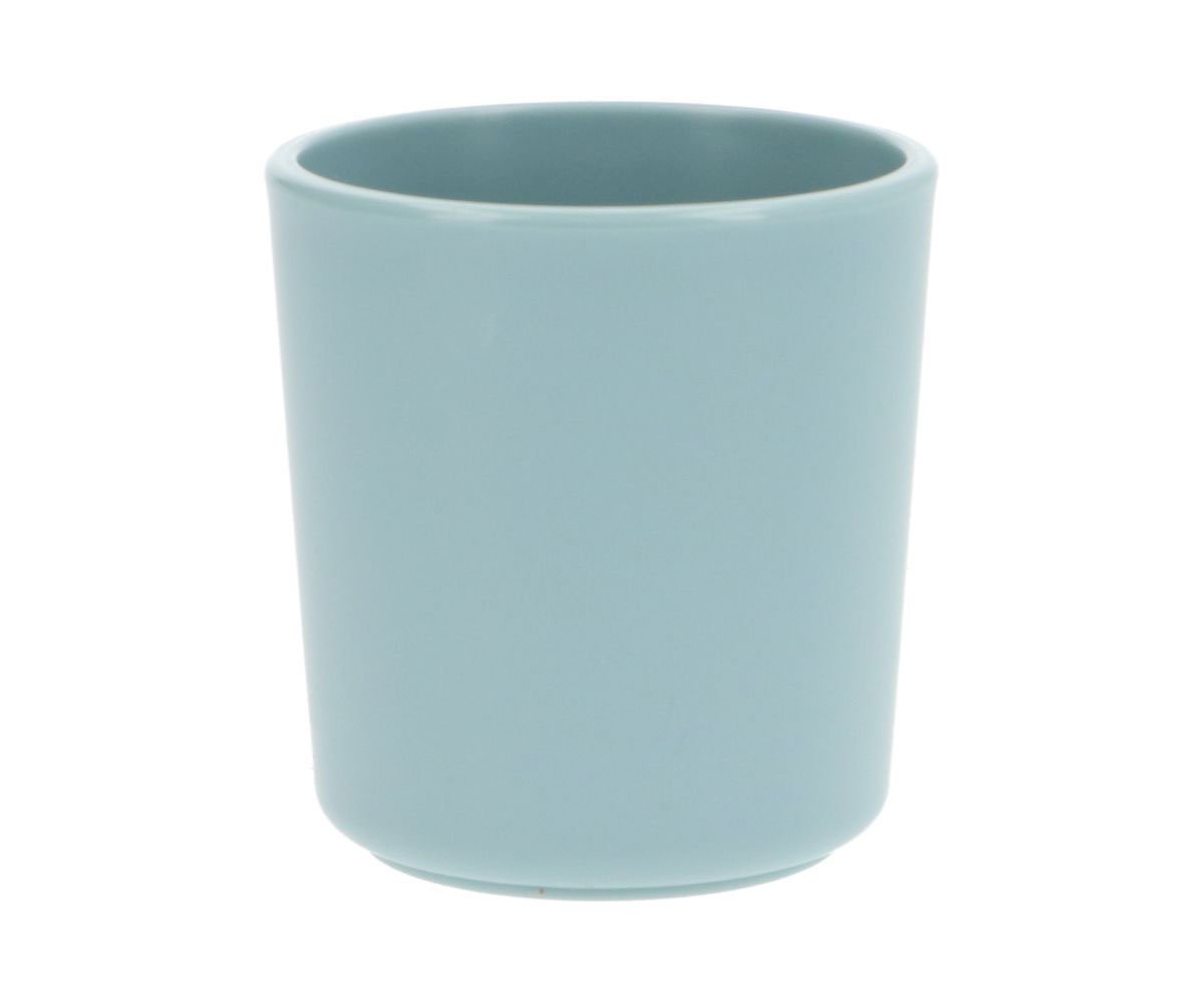 Puodelis žydros spalvos