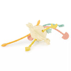 Montessori veiklos žaislas - silikoninė planeta, geltonos spalvos su tampomis spalvotomis dalimis